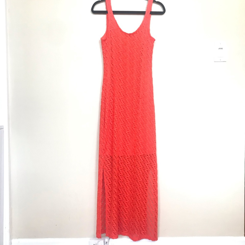 3 for $25 APT 9 Coral Crochet Maxi Dress size XS